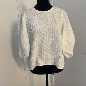 Zara textured blouse